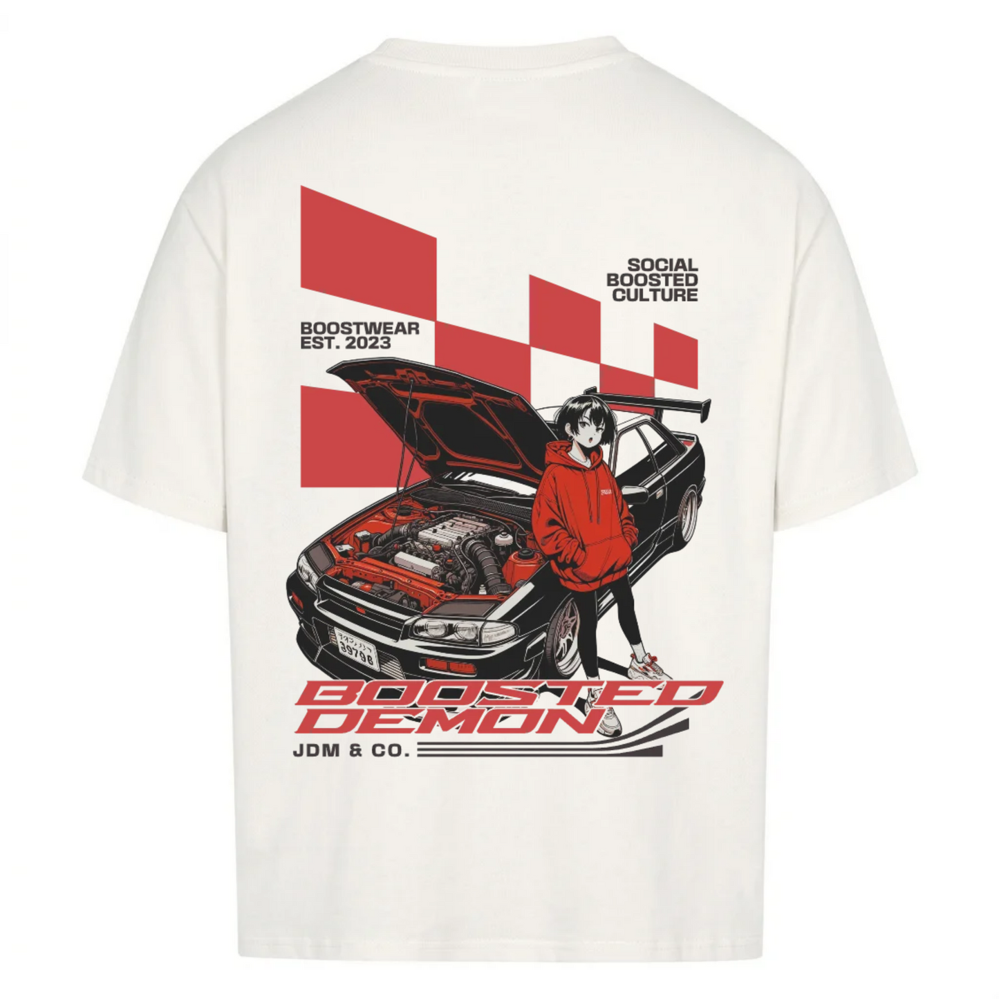 BOOSTED DEMON - Backprint Premium T-Shirt