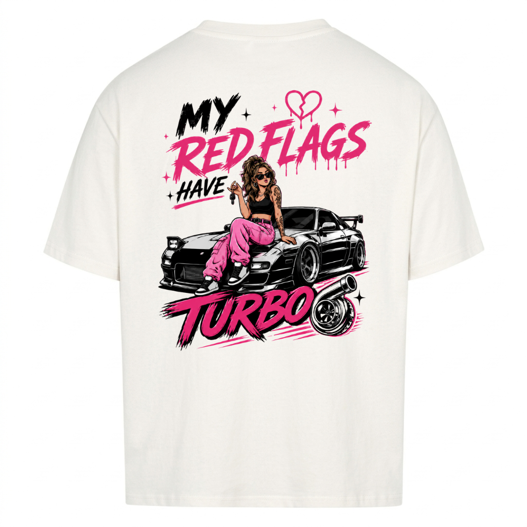 Red Flags Have Turbo Backprint Premium T-Shirt