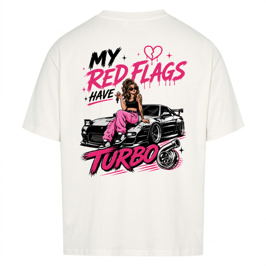 Red Flags Have Turbo Backprint Premium T-Shirt