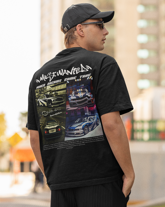MOST WANTED Backprint Oversized T-Shirt