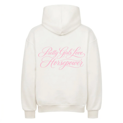 PRETTY GIRLS LOVE HORSEPOWER Backprint Premium Hoodie