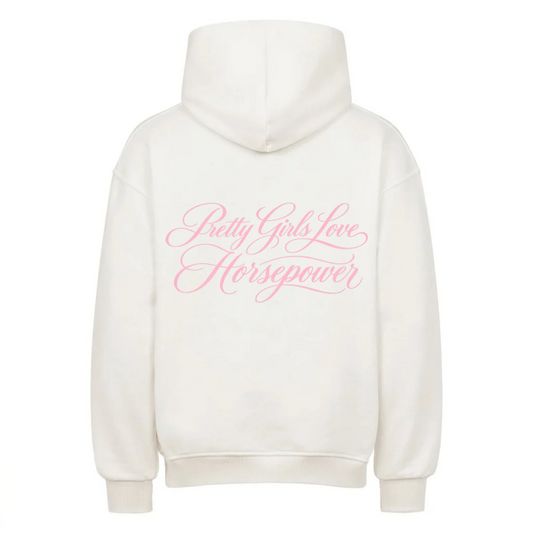 PRETTY GIRLS LOVE HORSEPOWER Backprint Premium Hoodie
