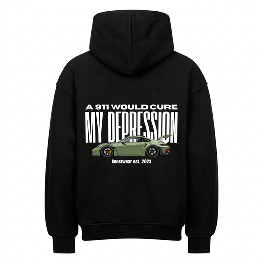 A 911 WOULD CURE MY DEPRESSION Backprint Premium Hoodie