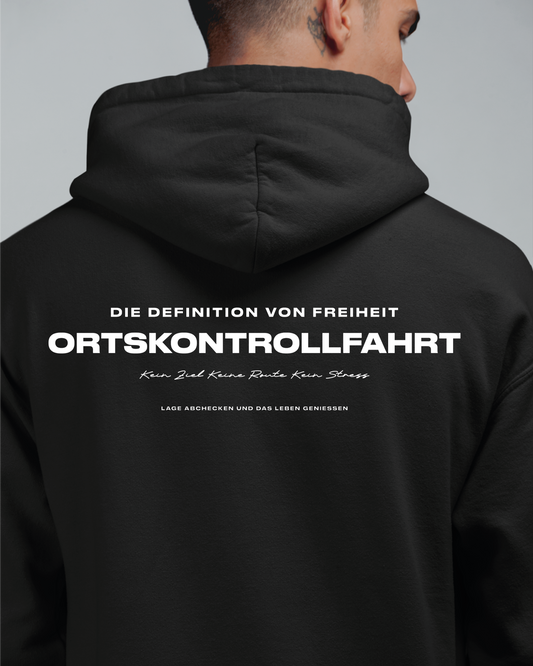ORTSKONTROLLFAHRT Backprint Oversized Hoodie