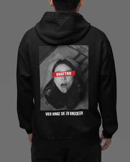 QUATTRO VIER RINGE Backprint Oversized Hoodie