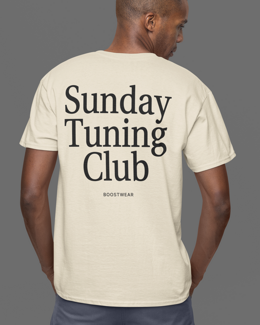 SUNDAY TUNING CLUB Backprint Oversized T-Shirt