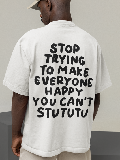 YOU CANT STUTUTU Backprint Oversized T-Shirt