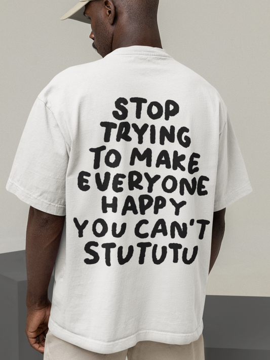 YOU CANT STUTUTU Backprint Oversized T-Shirt