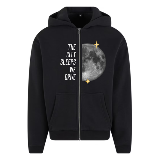 THE CITY SLEEPS WE DRIVE Premium Zipper